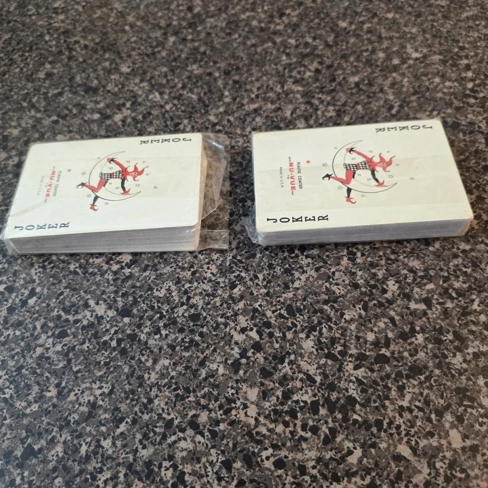 Vintage 1970s NFL Playing Cards 2 Deck Set Nu-Vue Football Helmets Sealed USA